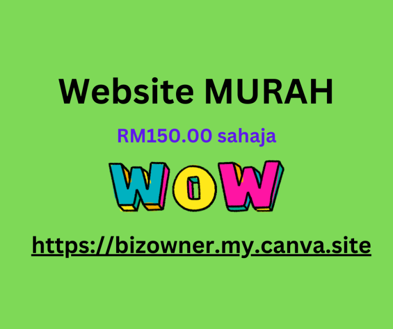 Website Murah RM160 jer… takyah renew